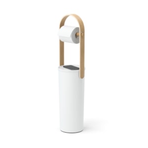 Porta Papel Higiênico de Chão Bellwood Polipropileno Branco Umbra