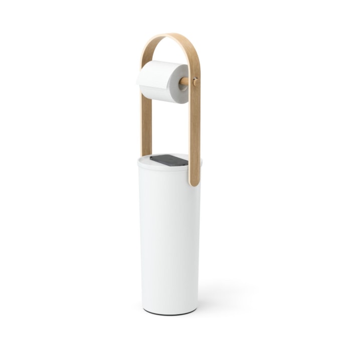 Porta Papel Higiênico de Chão Bellwood Polipropileno Branco Umbra - Madel Home