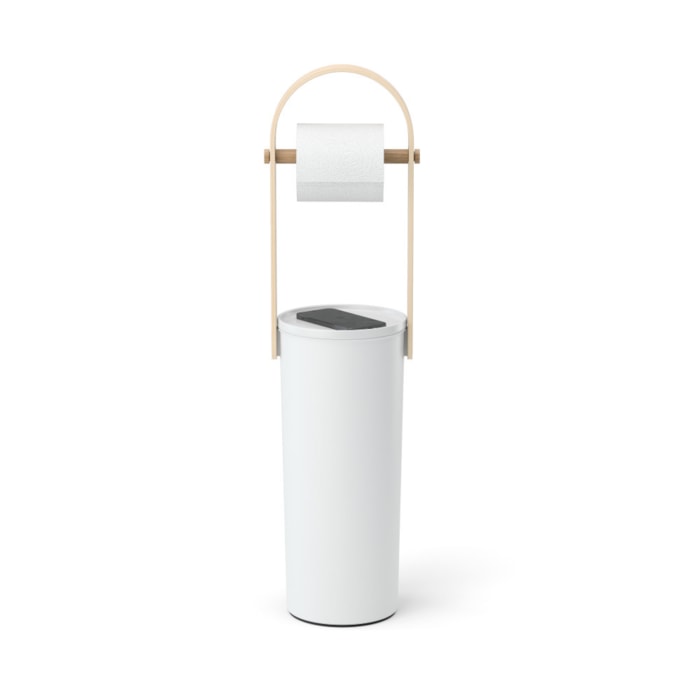 Porta Papel Higiênico de Chão Bellwood Polipropileno Branco Umbra - Madel Home