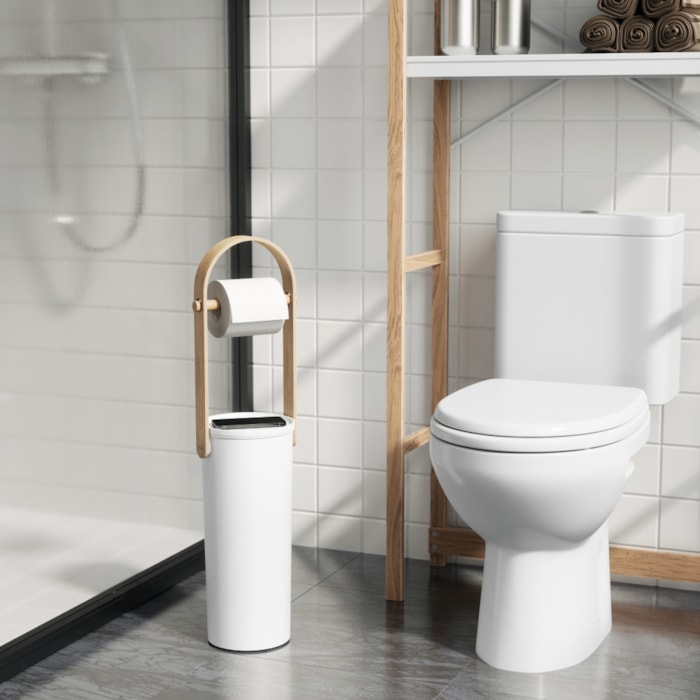 Porta Papel Higiênico de Chão Bellwood Polipropileno Branco Umbra - Madel Home