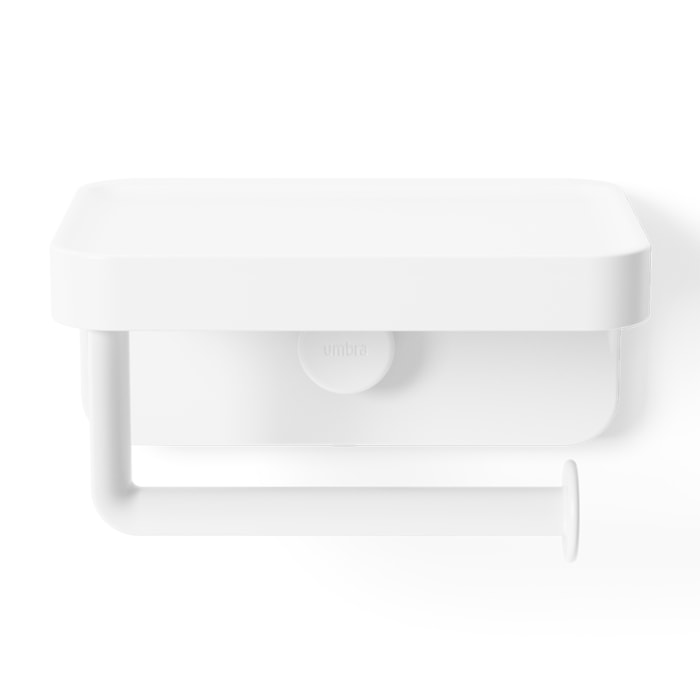 Porta Papel Higiênico Flex Adesivo Abs Umbra Branco - Madel Home