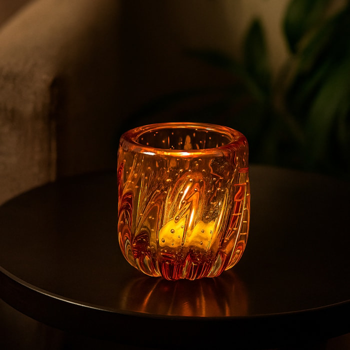 Porta Pincel de Murano Âmbar - 11cm - Madel Home