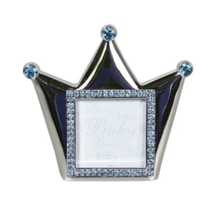 Porta Retrato Coroa Azul 9 X 8 Cm - Foto 4X4