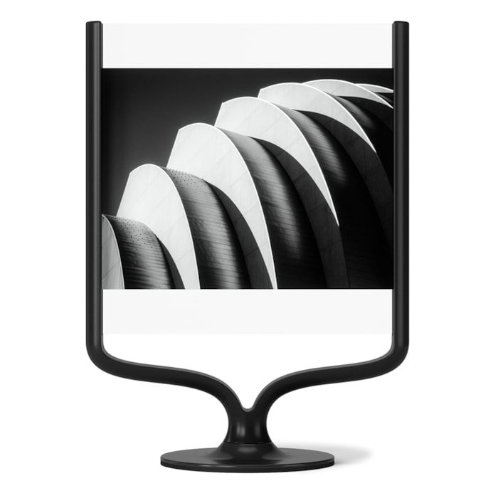 Porta Retrato de Alumínio Wishbone Preto Umbra - 25cm - Madel Home