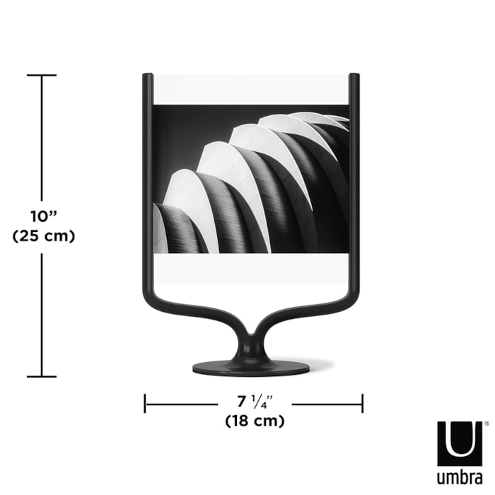 Porta Retrato de Alumínio Wishbone Preto Umbra - 25cm  - Madel Home
