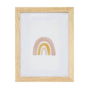 Porta Retrato de Madeira Arco Iris Colorido - 23x17cm