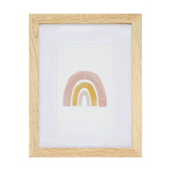 Porta Retrato de Madeira Arco Iris Colorido - 23x17cm