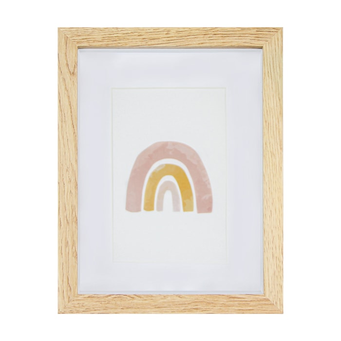 Porta Retrato de Madeira Arco Iris Colorido - 23x17cm - Madel Home