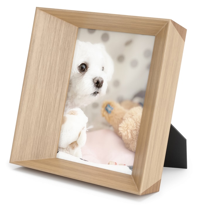 Porta Retrato de Madeira Lookout Moldura Natural Umbra - 18cm - Madel Home