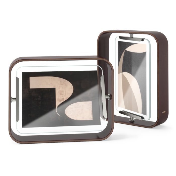 Porta Retrato de Madeira Nogueira Bellwood Umbra - 18cm - Madel Home
