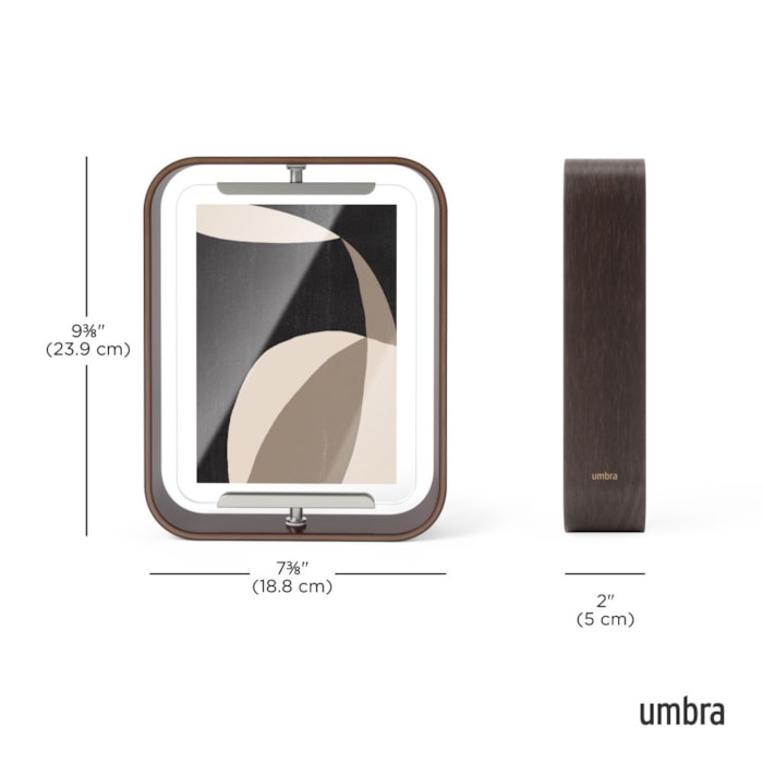 Porta Retrato de Madeira Nogueira Bellwood Umbra - 18cm - Madel Home