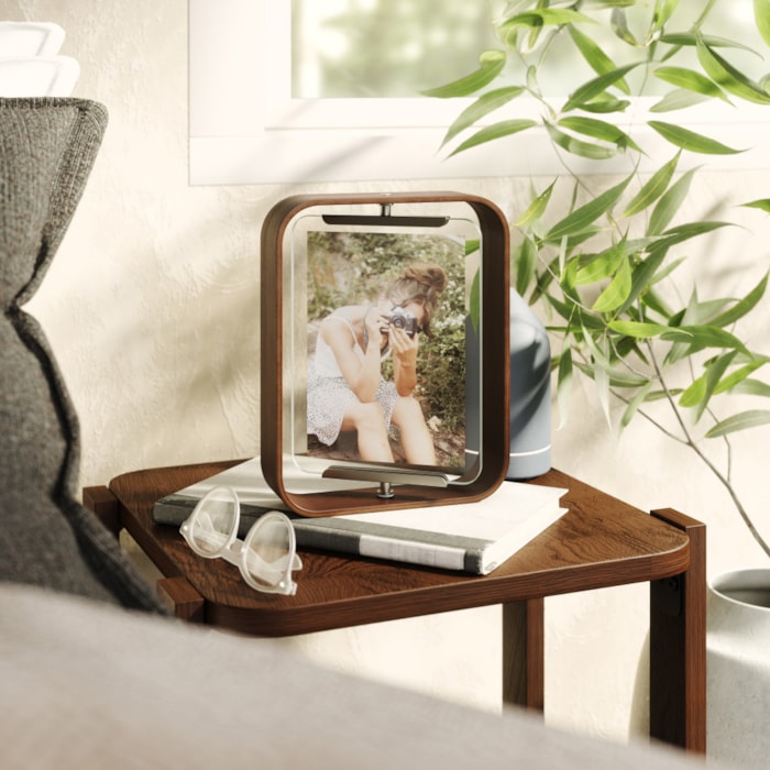 Porta Retrato de Madeira Nogueira Bellwood Umbra - 18cm - Madel Home