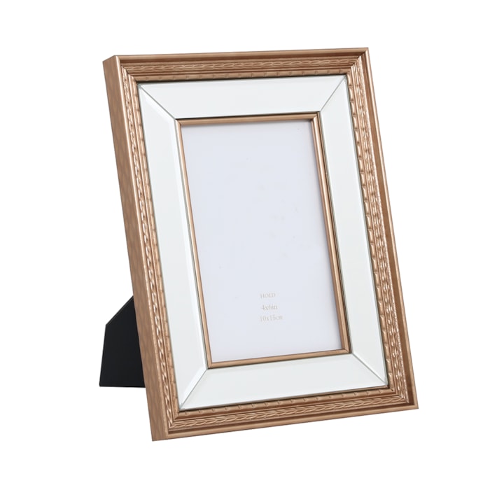 Porta Retrato de Mdf e Moldura Espelhada - 23cm - Madel Home