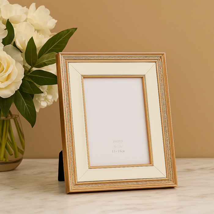 Porta Retrato de Mdf e Moldura Espelhada - 23cm - Madel Home