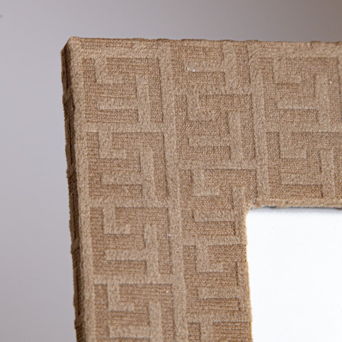 Porta Retrato de Mdf em Veludo Moldura Marrom - 24cm - Madel Home