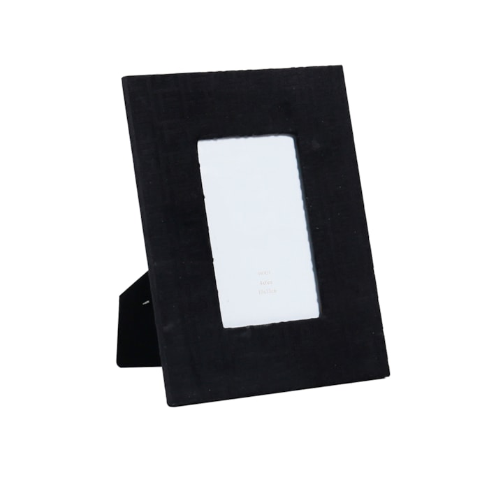 Porta Retrato de Mdf em Veludo Moldura Preta - 24cm - Madel Home