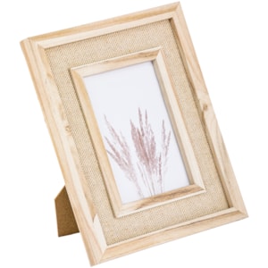Porta Retrato de Mdf Natural Moldura Linho - 25cm