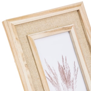 Porta Retrato de Mdf Natural Moldura Linho - 25cm