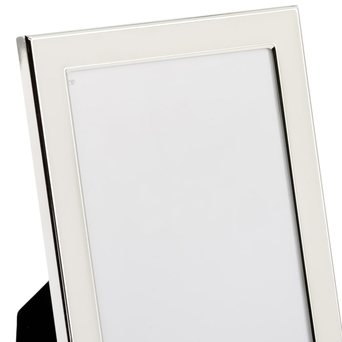 Porta Retrato de Metal e Vidro Moldura Prata - 16cm - Madel Home