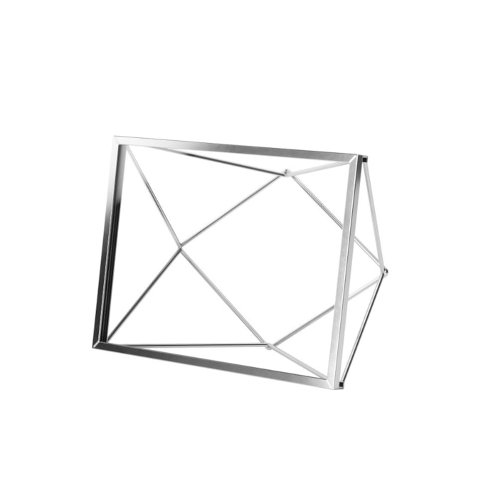 Porta Retrato de Metal Prisma Prata Umbra - 15cm - Madel Home