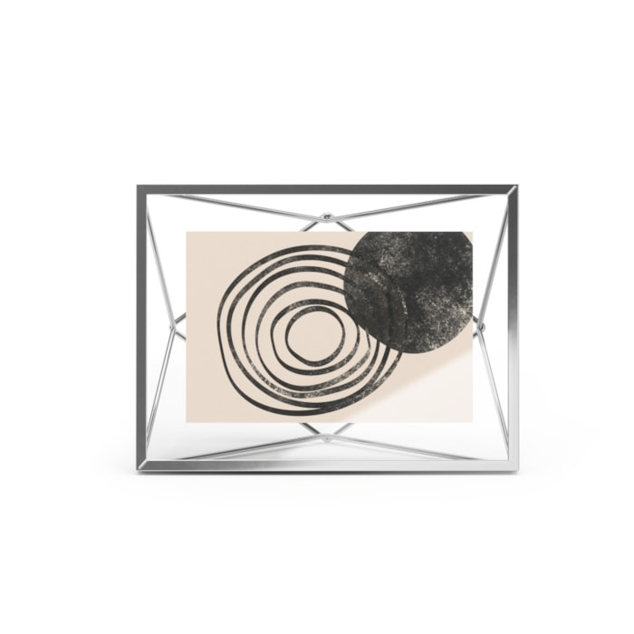 Porta Retrato de Metal Prisma Prata Umbra - 15cm - Madel Home
