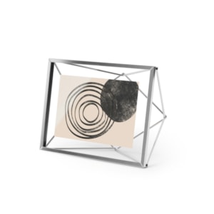 Porta Retrato de Metal Prisma Prata Umbra - 15cm 