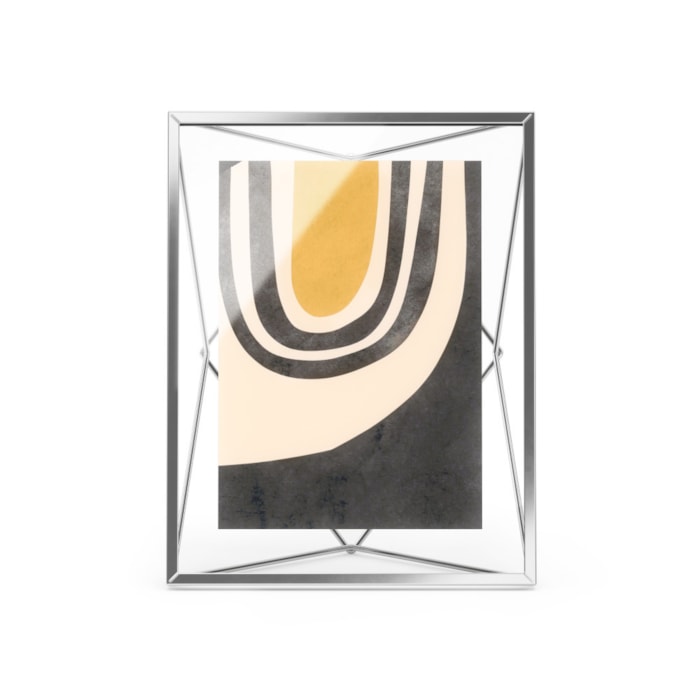 Porta Retrato de Metal Prisma Prata Umbra - 18cm - Madel Home