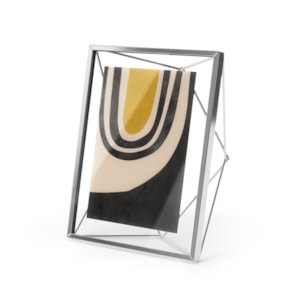Porta Retrato de Metal Prisma Prata Umbra - 18cm 