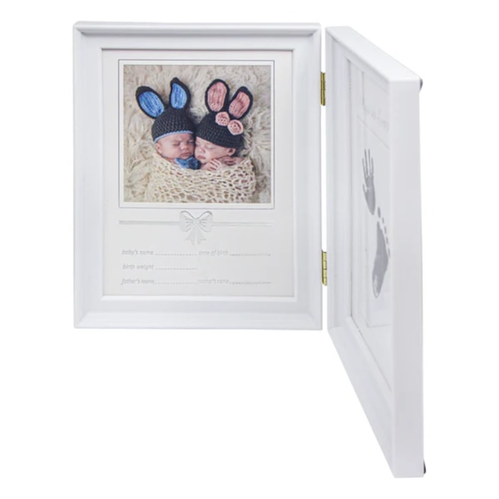Porta Retrato de Plástico e Vidro Memórias para Sempre Branco - 23x36cm - Madel Home