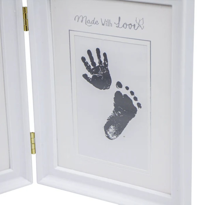 Porta Retrato de Plástico e Vidro Memórias para Sempre Branco - 23x36cm - Madel Home