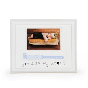 Porta Retrato de Plástico Foto e Pulseira da Maternidade Branco - 10x15cm