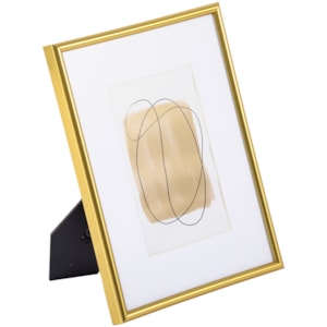 Porta Retrato de PVC e Vidro Moldura Bege - 12cm