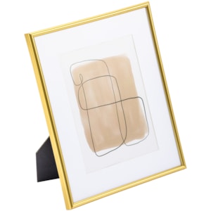 Porta Retrato de PVC e Vidro Moldura Dourada - 27,5cm