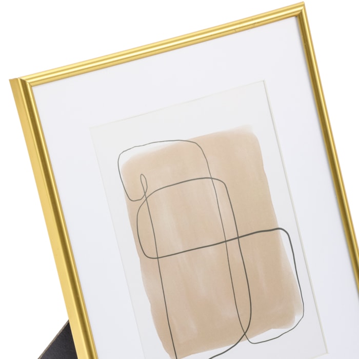 Porta Retrato de PVC e Vidro Moldura Dourada - 27,5cm - Madel Home