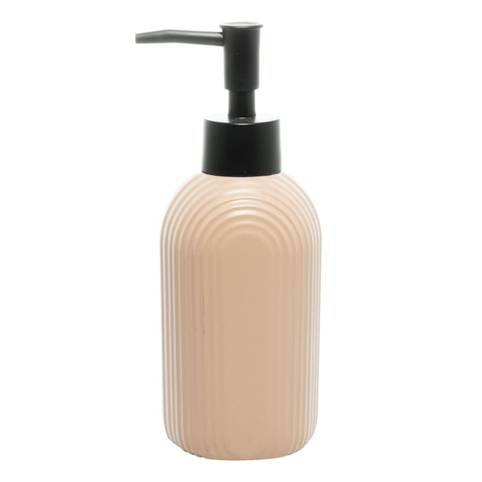 Porta Sabonete Líquido de Cerâmica Arcos Nude 350ml Wolff - Madel Home