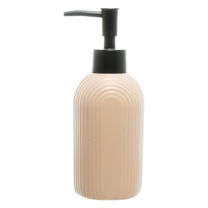 Porta Sabonete Líquido de Cerâmica Arcos Nude 350ml Wolff - Madel Home