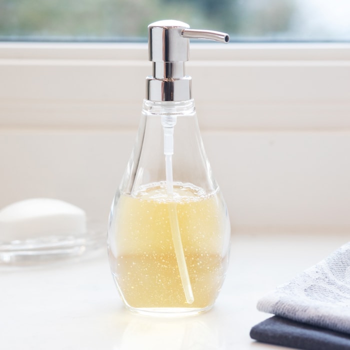 Porta Sabonete Líquido Droplet Acrílico Umbra Transparente - Madel Home