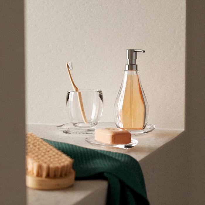 Porta Sabonete Líquido Droplet Acrílico Umbra Transparente - Madel Home