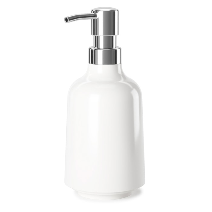 Porta Sabonete Líquido Step Melamina Umbra Branco - Madel Home