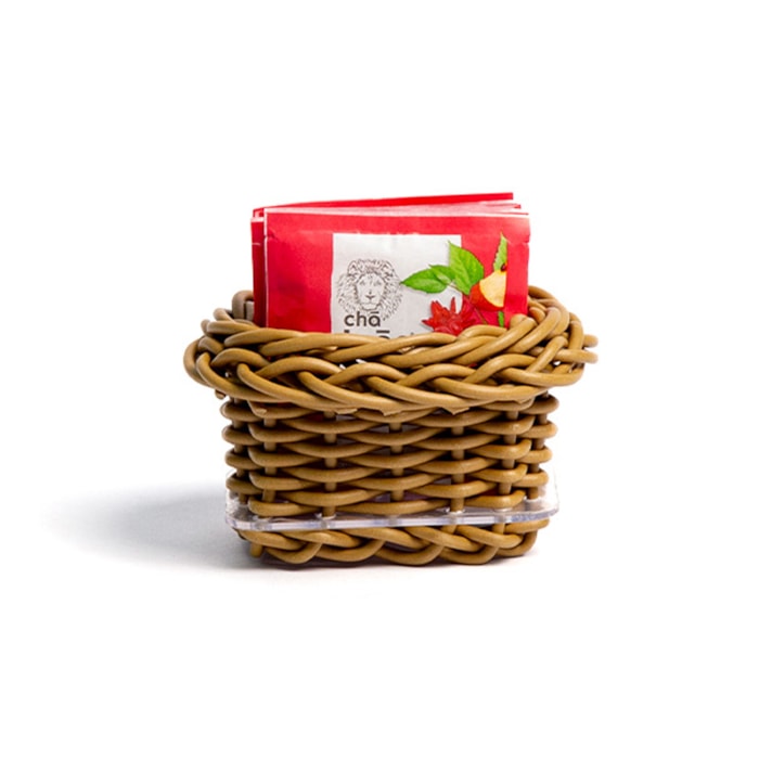 Porta Sachê Chá em Vime Caramelo Itacaré - 11cm - Madel Home