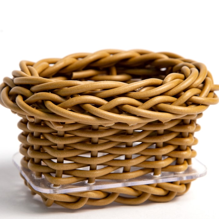 Porta Sachê Chá em Vime Caramelo Itacaré - 11cm - Madel Home