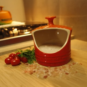 Porta Sal em Cerâmica Vermelho Le Creuset - 12cm