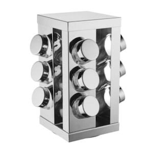 Porta Temperos Condimentos em Inox Giratório Signa Riva