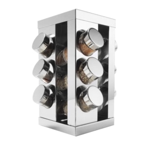 Porta Temperos Condimentos em Inox Giratório Signa Riva