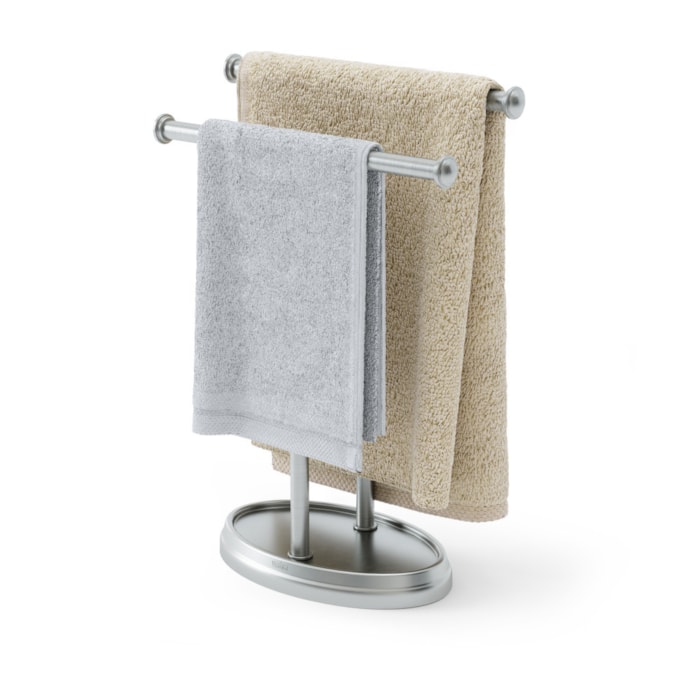 Porta-Toalhas Duplo Palm Níquel Umbra - Madel Home