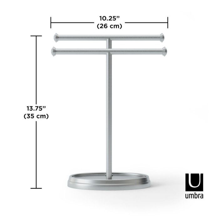 Porta-Toalhas Duplo Palm Níquel Umbra - Madel Home