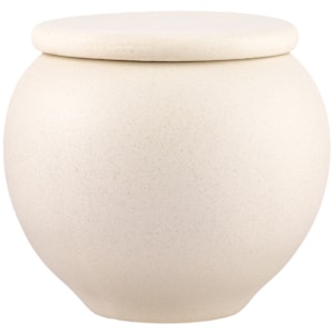 Pote de Cerâmica Decorativo Off White - 22cm