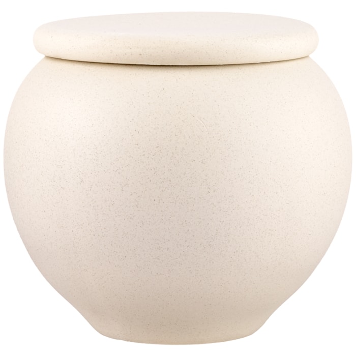 Pote de Cerâmica Decorativo Off White - 22cm - Madel Home