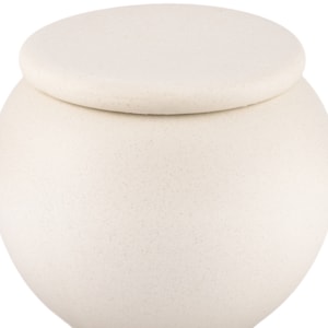 Pote de Cerâmica Decorativo Off White - 22cm