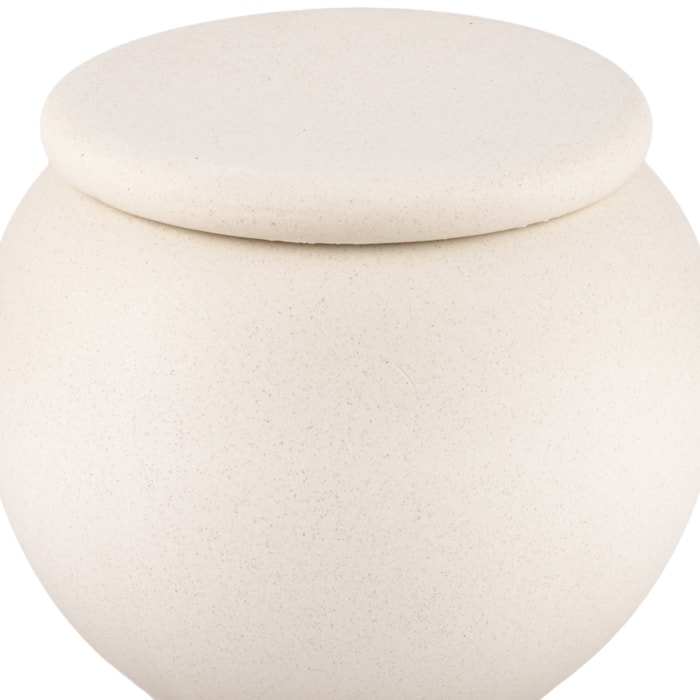 Pote de Cerâmica Decorativo Off White - 22cm - Madel Home